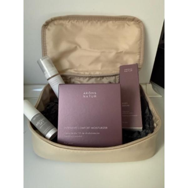 Neceser piel seca crema serum+Limpiador+instant
