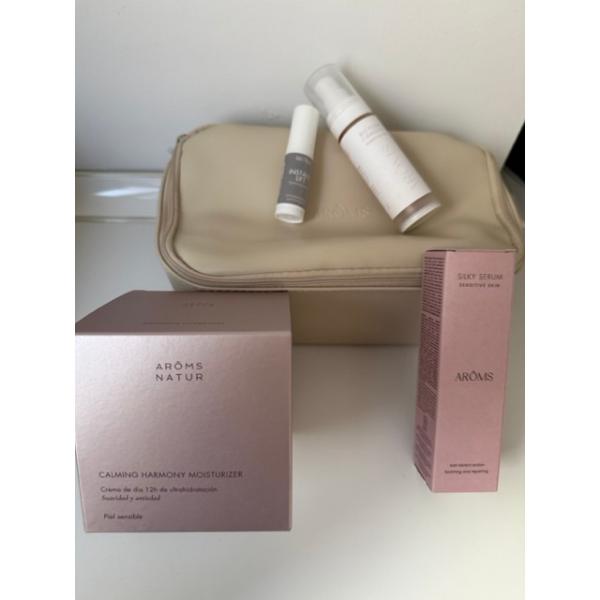 Neceser happiness  sensible crema+serum+limpiador+instant