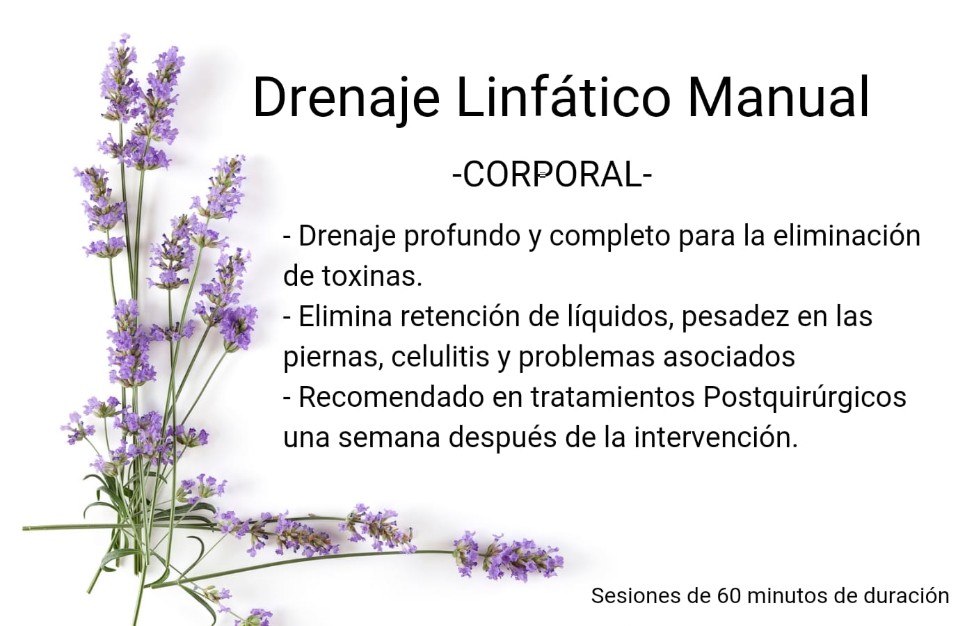 DRENAJE LINFÁTICO MANUAL (50 minutos)