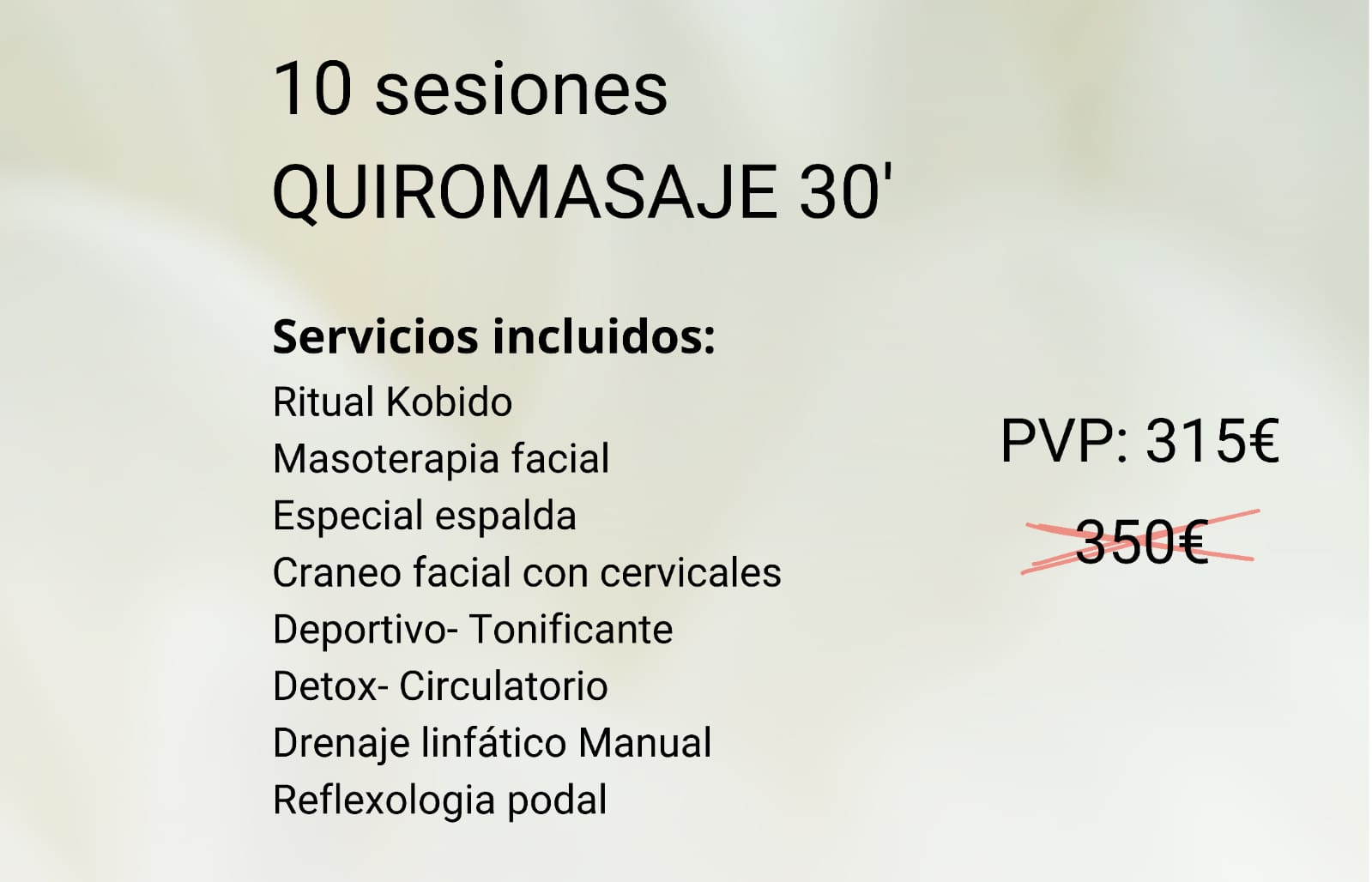 QUIRO 30  - pack de 10 sesiones-