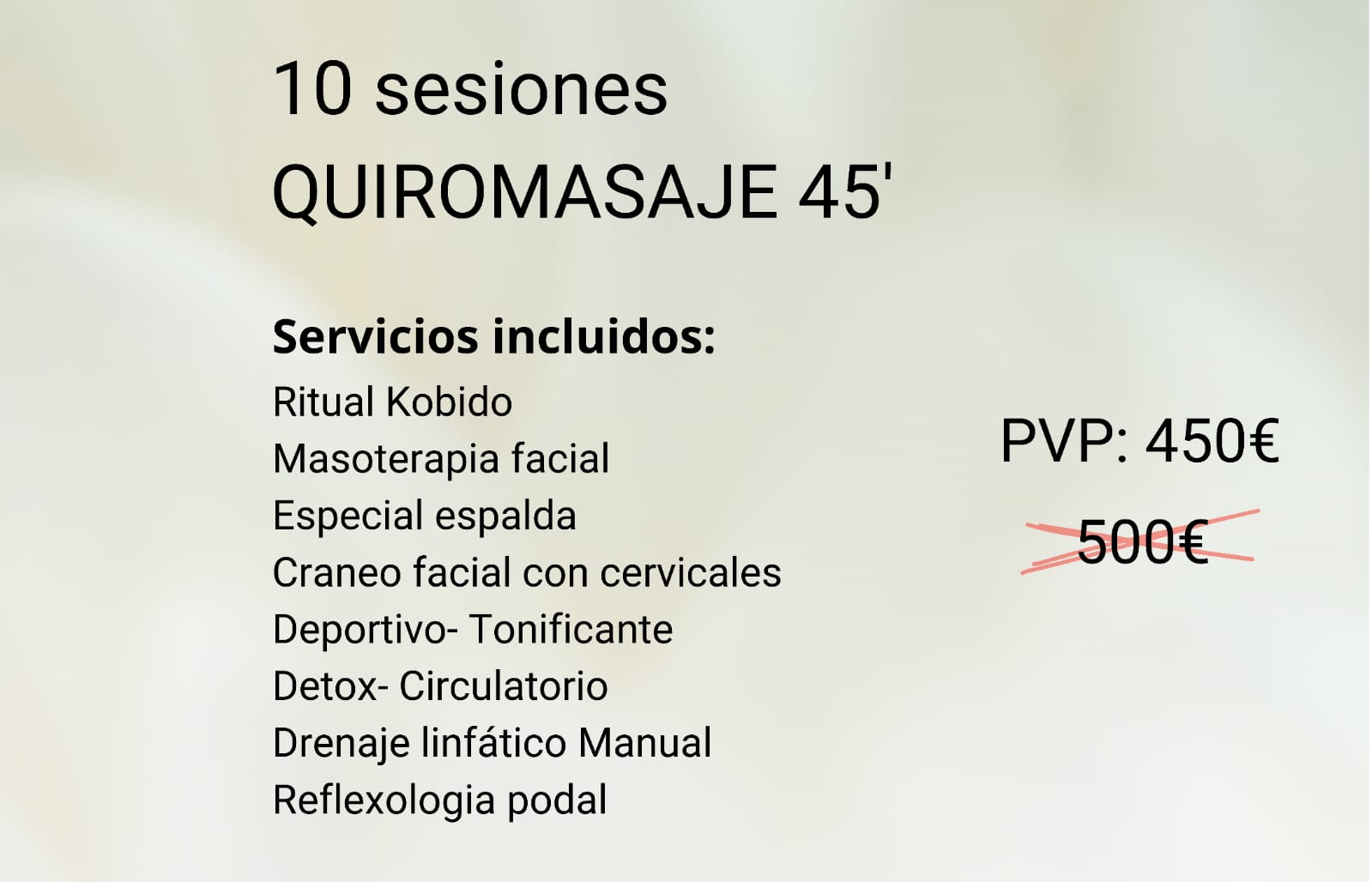 QUIRO 45  - pack de 10 sesiones-