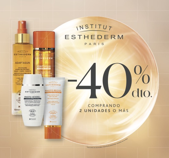 40% descuentos en productos para el sol